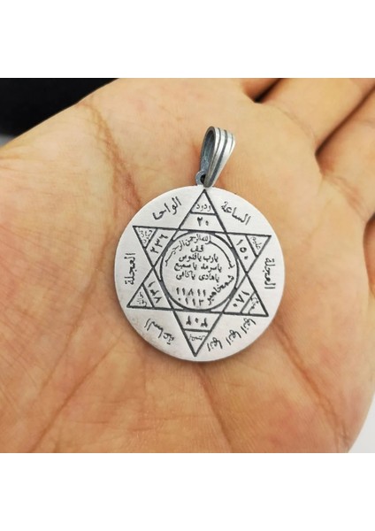 Mührü Süleyman 925 Ayar Gümüş Erkek Kolye