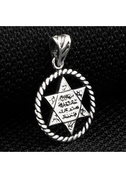 Süleyman Mührü 925 Ayar Gümüş Erkek Kolye