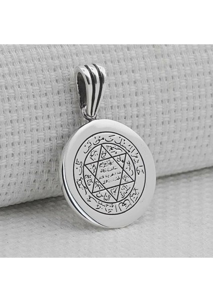 Süleyman Mührü 925 Ayar Gümüş Erkek Kolye