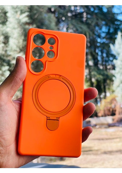 Samsung Galaxy S23 Ultra Kılıf Mgsafe Özellikli Standlı Pastel Renkler Azn-Reggal