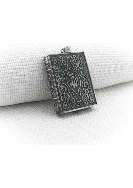 Allah Yazılı Cevşeni Kebir Dualı 925 Ayar Gümüş Erkek Kolye Ucu