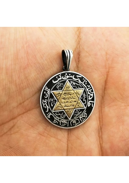 Mührü Süleyman 925 Ayar Gümüş Erkek Kolye