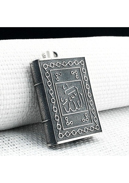 Allah Muhammet Yazılı Cevşeni Kebir Dualı 925 Ayar Gümüş Erkek Kolye Ucu