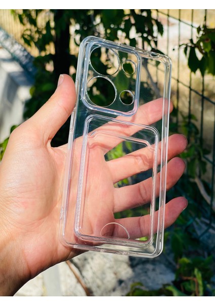Xiaomi Redmi Note 13 Pro 4g Kılıf Şeffaf Kartlıklı Silikon Azn-Setrakart