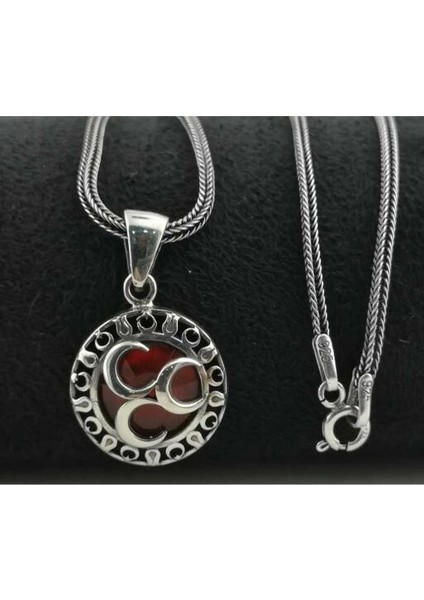 Üç Hilal Özel Tasarım 925 Ayar Gümüş Erkek Kolye