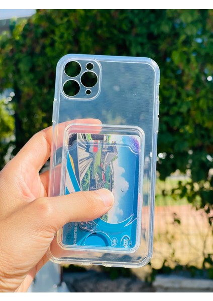 Apple iPhone 11 Pro Max Kılıf Şeffaf Kartlıklı Silikon Azn-Setrakart fiyatları