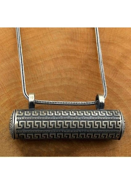 Büyük Boy Cevşeni Kebir Dualı 925 Ayar Gümüş Erkek Kolye