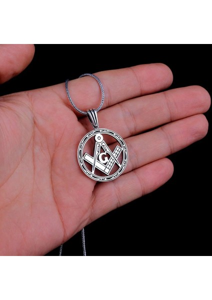 Tasarım Mason 925 Ayar Gümüş Erkek Kolye