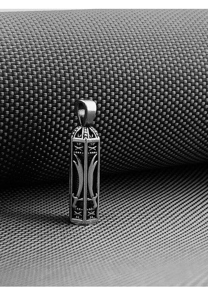 Zülfikar Kebir Dualı Cevşen 925 Ayar Gümüş Erkek Kolye Ucu