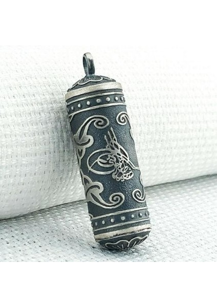Silindir Cevşeni Kebir Dualı 925 Ayar Gümüş Erkek Kolye Ucu