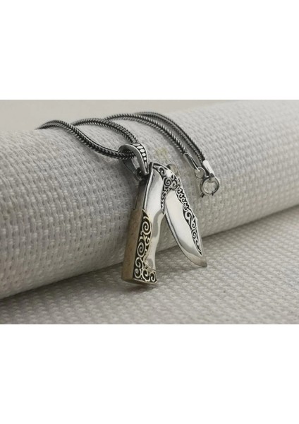 Cakı Avcı 925 Ayar Gümüş Erkek Kolye