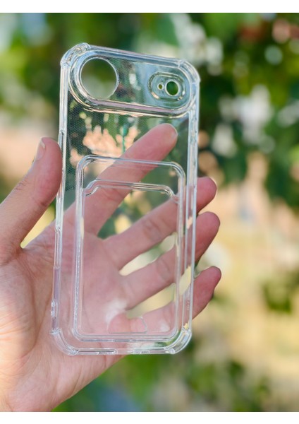 Apple iPhone 17 Air Kılıf Şeffaf Kartlıklı Silikon Azn-Setrakart