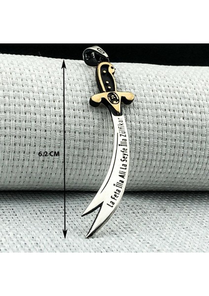 Zulfikar La Feta Illa Ali La Seyfe Illa 925 Ayar Gümüş Erkek Kolye Ucu