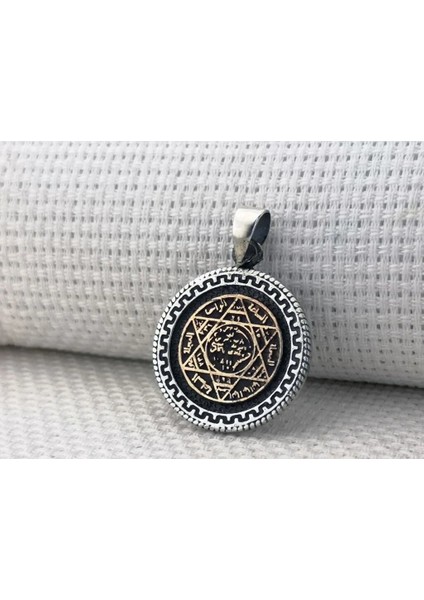 Hz Süleyman Mührü 925 Ayar Gümüş Erkek Kolye Ucu