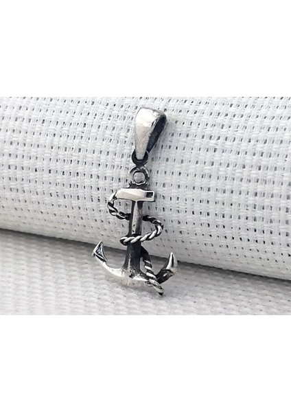 Denizci Çapa Küçük Boy 925 Ayar Gümüş Erkek Kolye Ucu