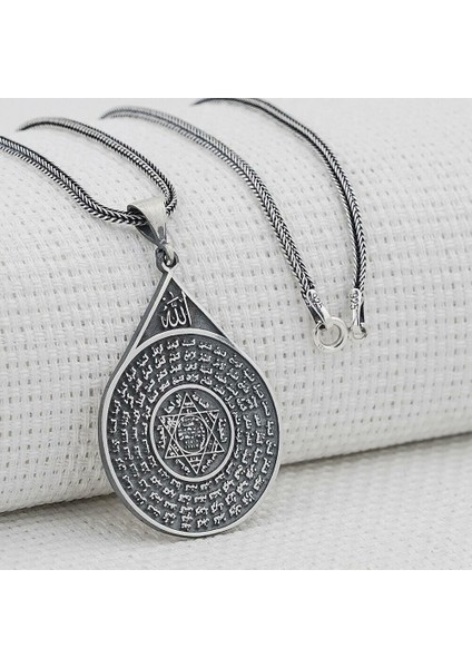 Mührü Süleyman 925 Ayar Gümüş Erkek Kolye