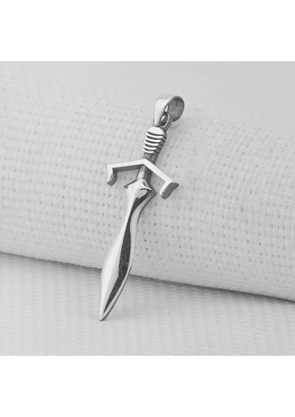 Klıc Tasarımlı 925 Ayar Gümüş Erkek Kolye Ucu