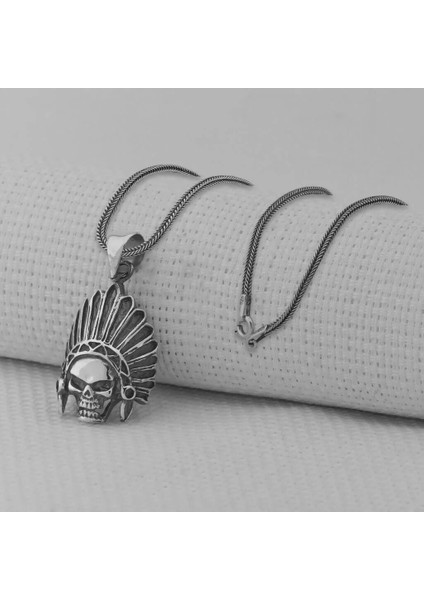 Kızıldereli Tasarım 925 Ayar Gümüş Erkek Kolye