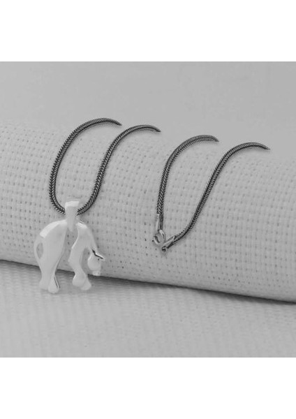 Panter Tasarımlı 925 Ayar Gümüş Erkek Kolye