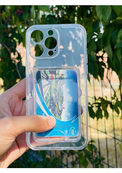 Apple iPhone 14 Pro Max Kılıf Şeffaf Kartlıklı Silikon Azn-Setrakart fiyatları