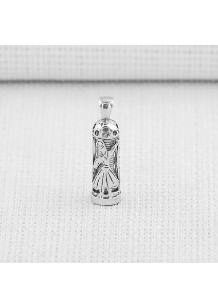 Semazen Detaylı Cevşeni Kebir Dualı 925 Ayar Gümüş Erkek Kolye Ucu