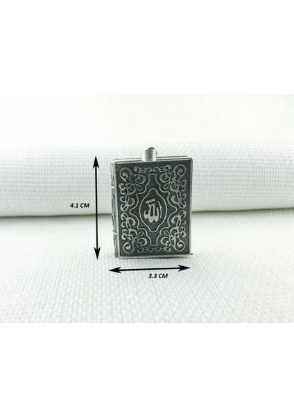 Allah Yazılı Cevşeni Kebir Dualı 925 Ayar Gümüş Erkek Kolye Ucu