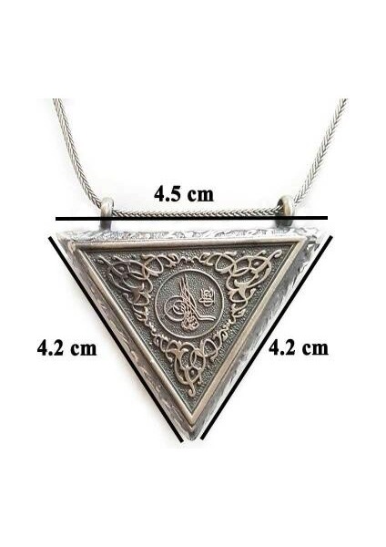 Osmanlı Tugralı Cevşeni Kebir Dualı 925 Ayar Gümüş Erkek Kolye