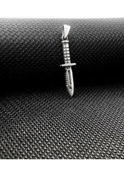 Rambo Bcak Tasarımlı 925 Ayar Gümüş Erkek Kolye Ucu