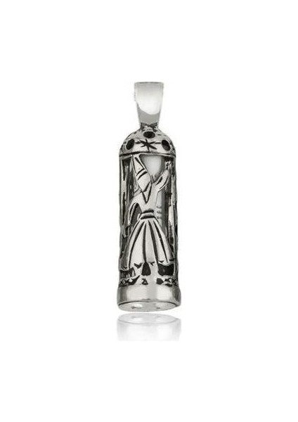 Semazen Detaylı Cevşeni Kebir Dualı 925 Ayar Gümüş Erkek Kolye Ucu