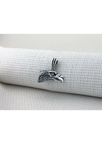 Kartal Kafası Tasarımlı 925 Ayar Gümüş Erkek Kolye Ucu