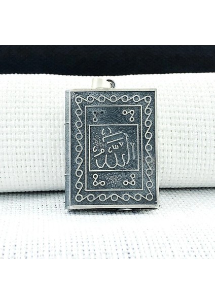 Allah Muhammet Yazılı Cevşeni Kebir Dualı 925 Ayar Gümüş Erkek Kolye Ucu