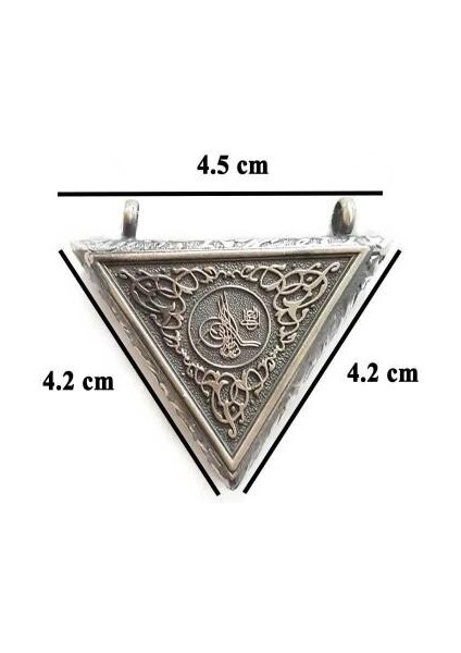 Osmanlı Tugra Cevşeni Kebir Dualı Orta Boy 925 Ayar Gümüş Erkek Kolye Ucu