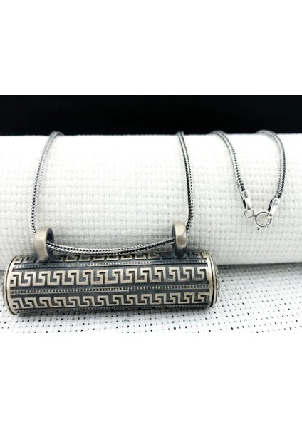 Büyük Boy Cevşeni Kebir Dualı 925 Ayar Gümüş Erkek Kolye