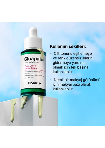 Dr. Jart Cicapair™ Tiger Grass - Kaplan Otu Içeren Sıvı Düzeltici SPF35 30ML/1FLOZ modelleri