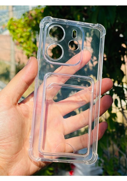 Xiaomi Redmi Note 14 4g Kılıf Şeffaf Kartlıklı Silikon Azn-Setrakart