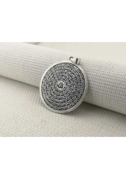 Esmaul Husna Dualı Büyük Boy 925 Ayar Gümüş Erkek Kolye Ucu