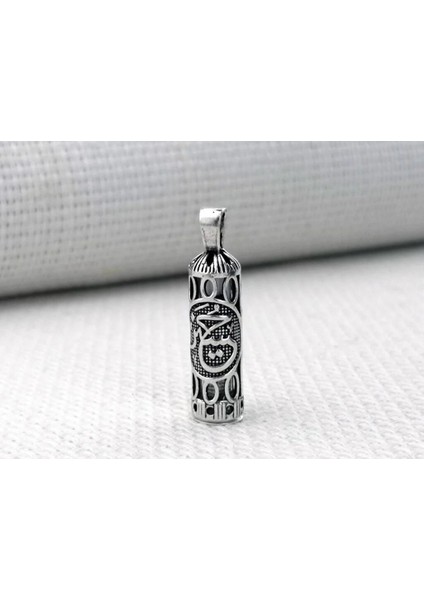 Hüseyin Yazılı Kebir Dualı Cevşen 925 Ayar Gümüş Erkek Kolye Ucu