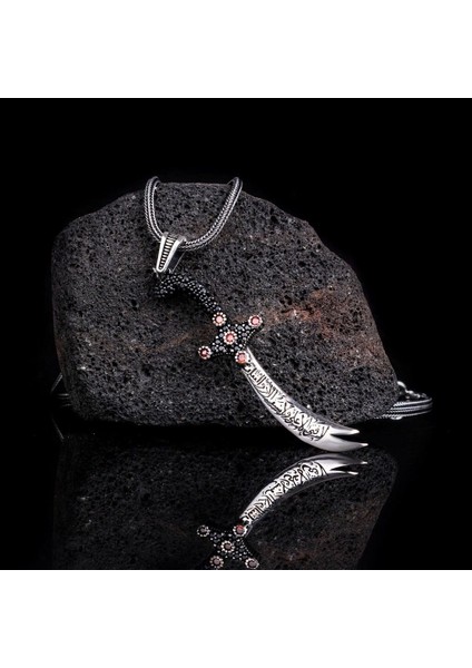 Zulfikar 925 Ayar Gümüş Erkek Kolye