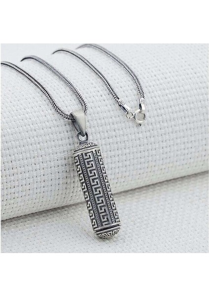 Içi Açıla Bilen Kabi Çevşen Muskalık Erkek 925 Ayar Gümüş Kolye