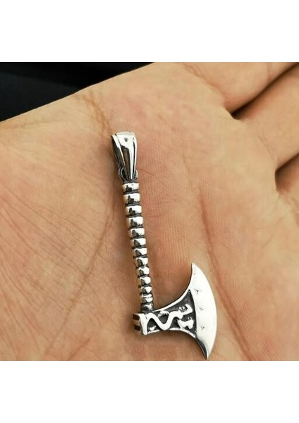 Balta Tasarımlı 925 Ayar Gümüş Erkek Kolye Ucu