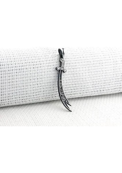 Zulfikar Tasarımlı 925 Ayar Gümüş Erkek Kolye Ucu