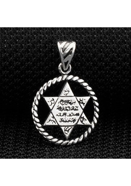 Mührü Süleyman 925 Ayar Gümüş Erkek Kolye