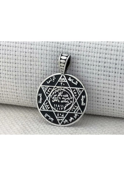 Hz Süleyman Mührü 925 Ayar Gümüş Erkek Kolye Ucu