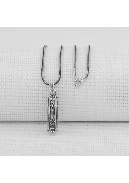 Zulfikar Tasarımlı Kebir Dualı Cevşen 925 Ayar Gümüş Erkek Kolye