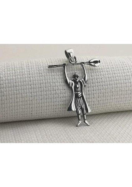 Pir Sultan Abdal 925 Ayar Gümüş Erkek Kolye Ucu