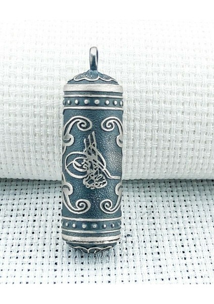 Silindir Cevşeni Kebir Dualı 925 Ayar Gümüş Erkek Kolye Ucu