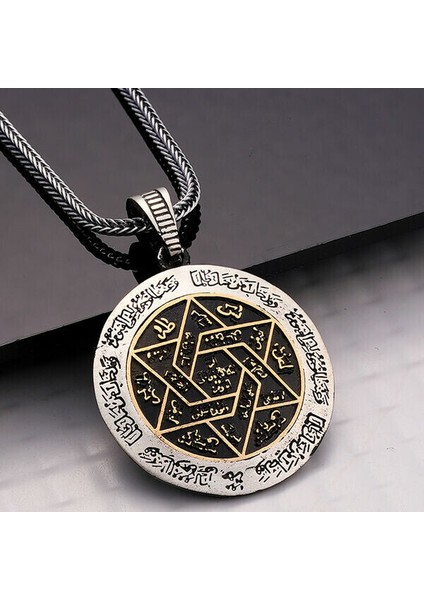 Azam Duası Çevşen Dualı Erkek 925 Ayar Gümüş Kolye