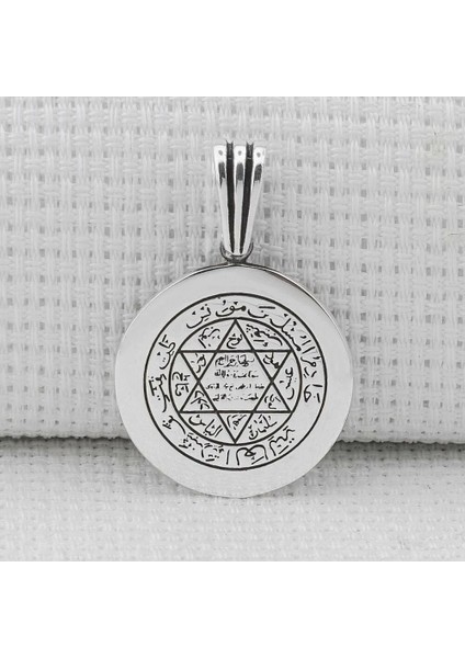 Mührü Süleyman 925 Ayar Gümüş Erkek Kolye