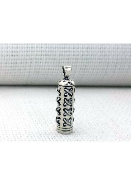 Dügüm Motifli Cevşeni Kebir Dualı 925 Ayar Gümüş Erkek Kolye Ucu