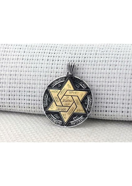 Hz Süleyman Mührü 925 Ayar Gümüş Erkek Kolye Ucu